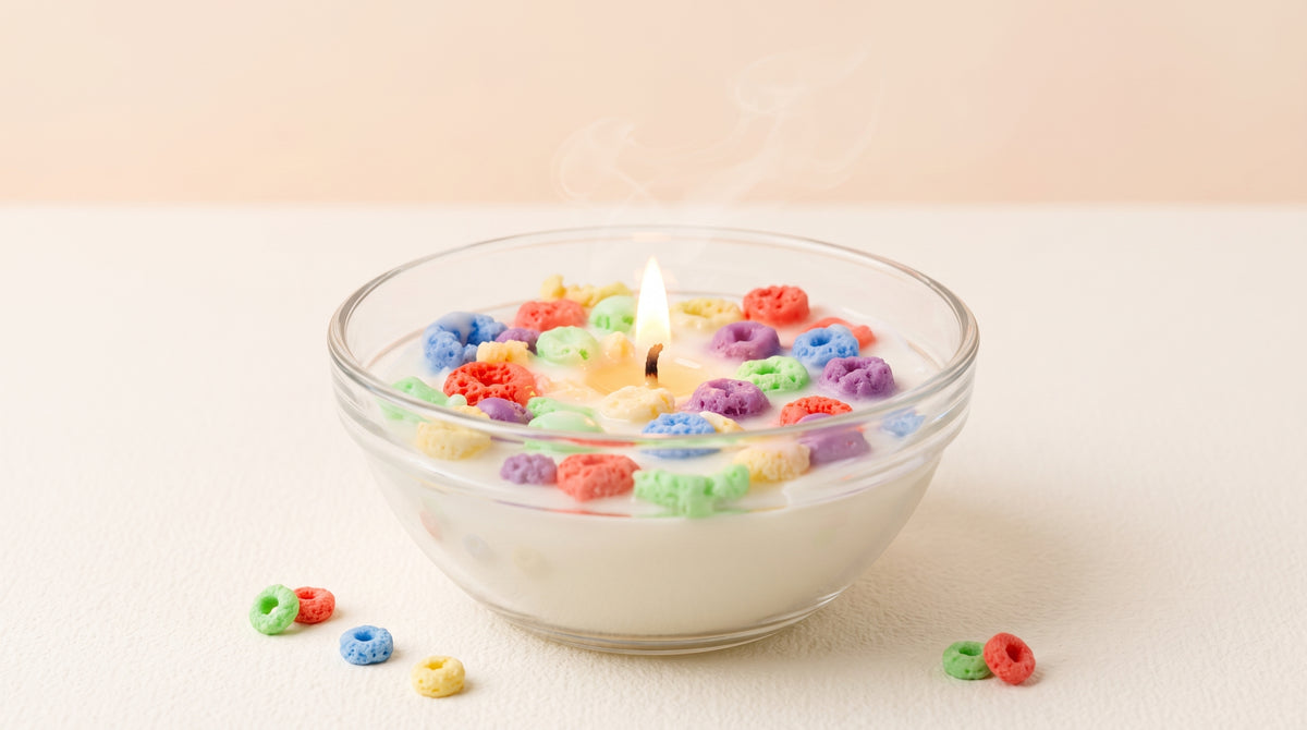 Fruit Loops Cereal Bowl Candle