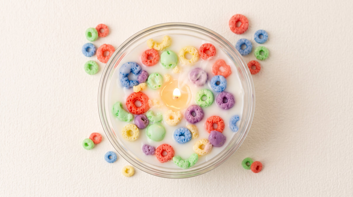 Fruit Loops Cereal Bowl Candle