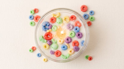 Fruit Loops Cereal Bowl Candle