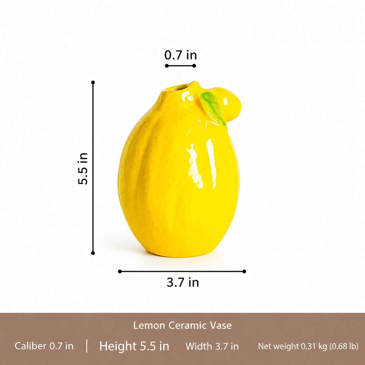 Easy Peasy Lemon Squeezy Ceramic Vase
