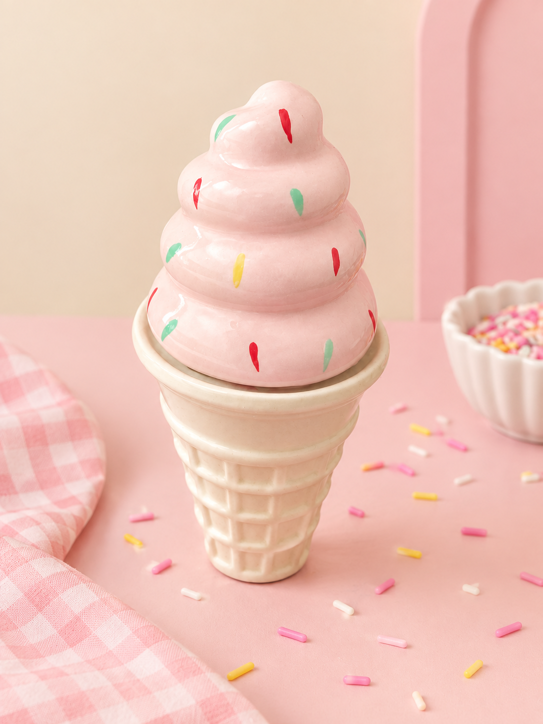 Sweet Swirl Ice Cream Candle