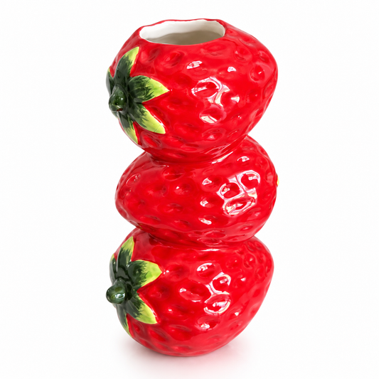Small Strawberry Stack Vase