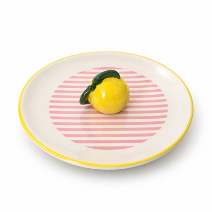 Lemon Stripe Trinket Tray